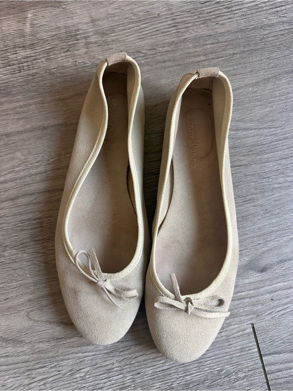 Suede Italian ballet flats